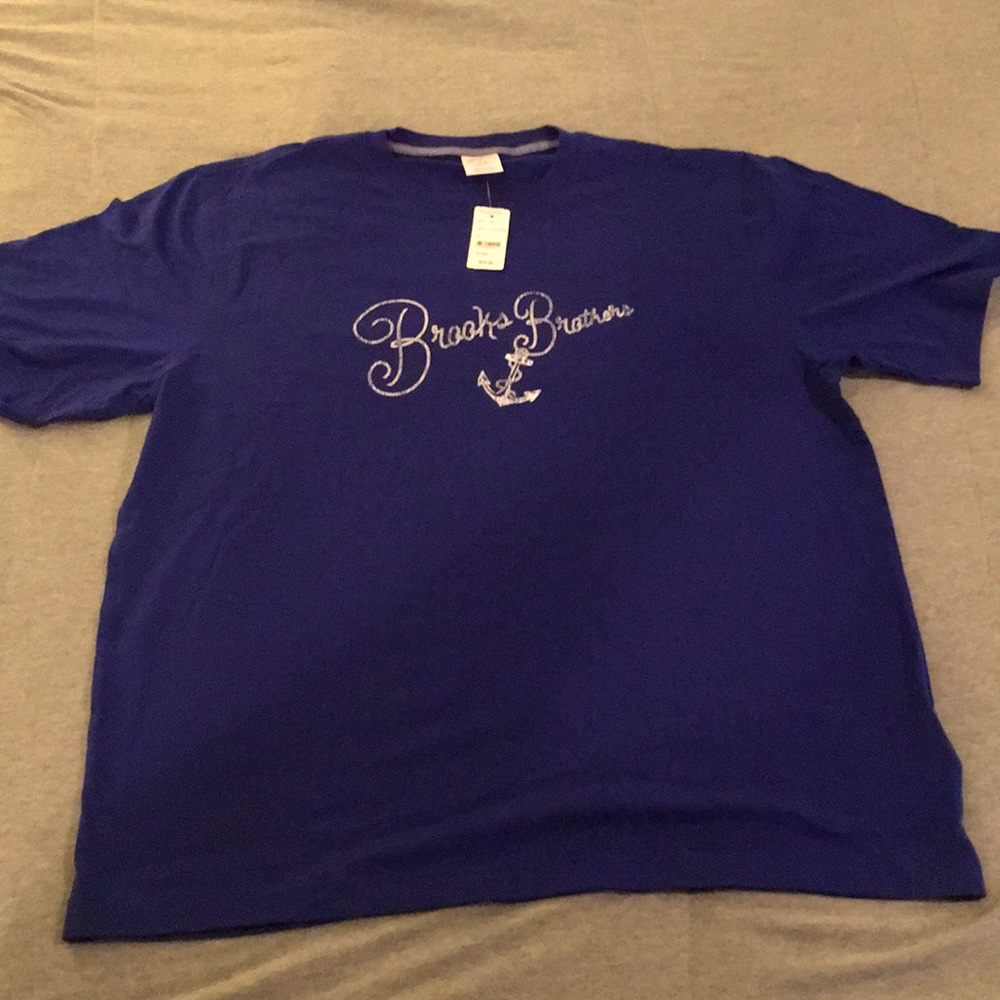 NWT Brooks Brothers Logo T-Shirt - Blue